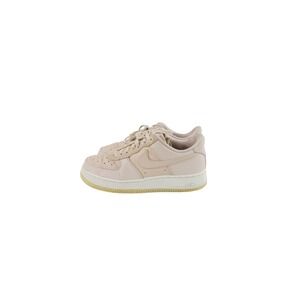 Nike Air Lace-Up Round Toe Leather and Suede Low Top Sneakers Women Size 8 Beige